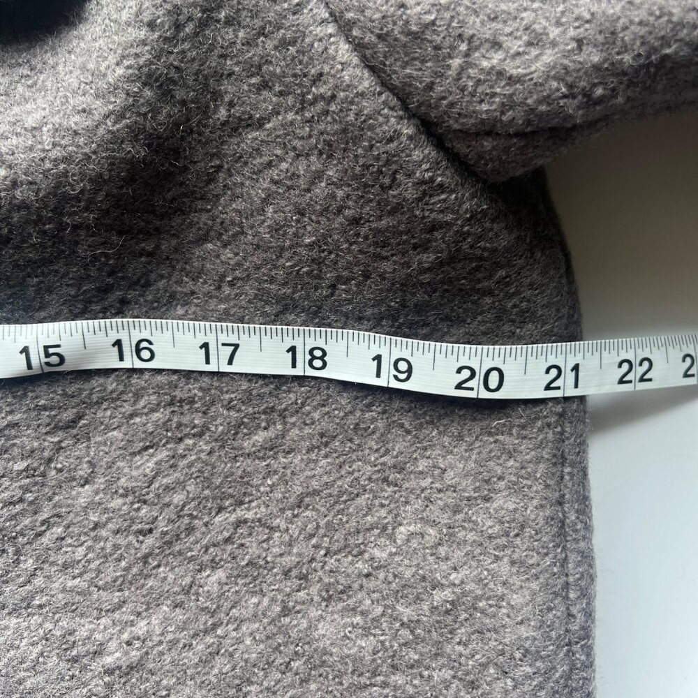 Andrew Marc Regine Gray Wool-Blend Button-Up Knee-Length Coat Notch Lapel Size M - Picture 8 of 10